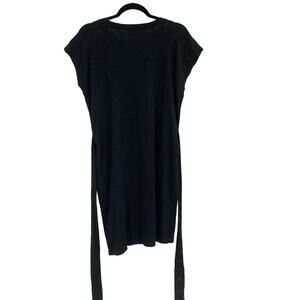 J.crew Black Tie Waist Heather Black Casual Shirt Dress Women’s Size Medium